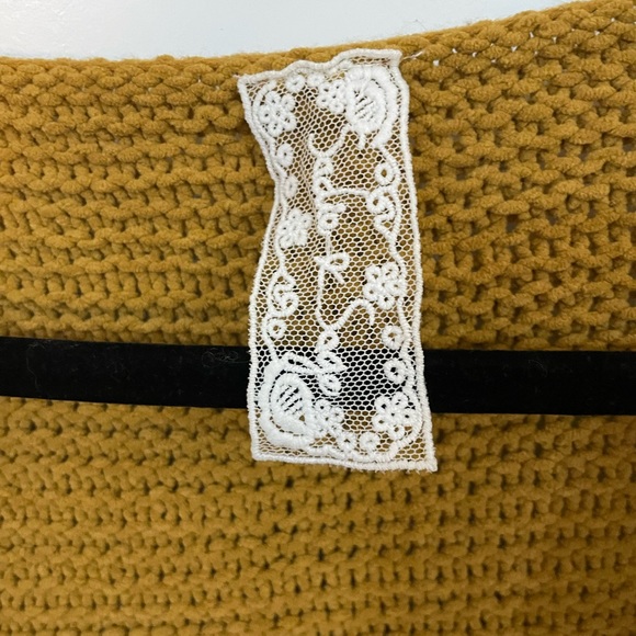 Sadie & sage Oversized Chunky Knit Open cardigan orange small - Picture 4 of 7